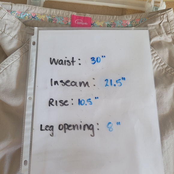 Pappagallo Women's capris Color Khaki Size 6 - Picture 8 of 9